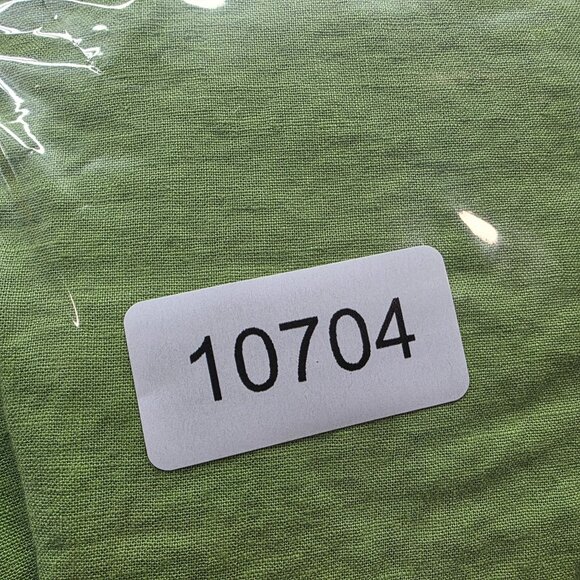 Womens Calligraphie Green Tunic Linen Blend Shirt Button Up Cap Sleeve Size S - Picture 7 of 7